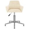 vidaXL Pasukama valgomojo kėdė, kreminės spalvos, aksomas