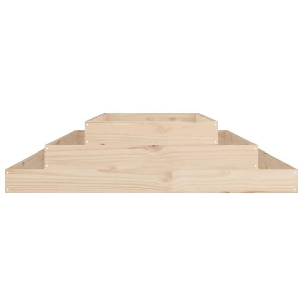 vidaXL Lovelis, 110x110x27cm, pušies medienos masyvas