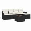 vidaXL Lauko sofa 6 vnt. Juoda poliratanas