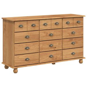 vidaXL Komoda ASKIM Ruda 79 x 40 x 133,5 cm Kietos pu&scaron;ies mediena