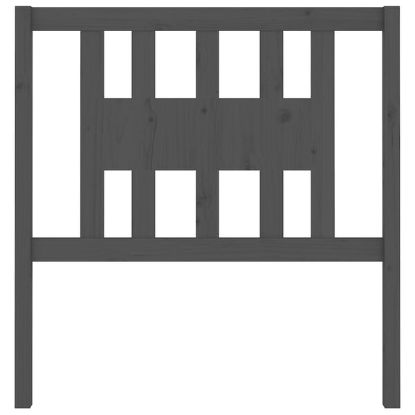 vidaXL Galvūgalis, pilkas, 96x4x100cm, pu&scaron;ies medienos masyvas