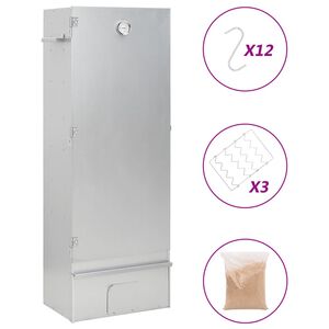 vidaXL Krosnis-rūkykla su medienos drožlėmis, 44,5x29x110cm, plienas