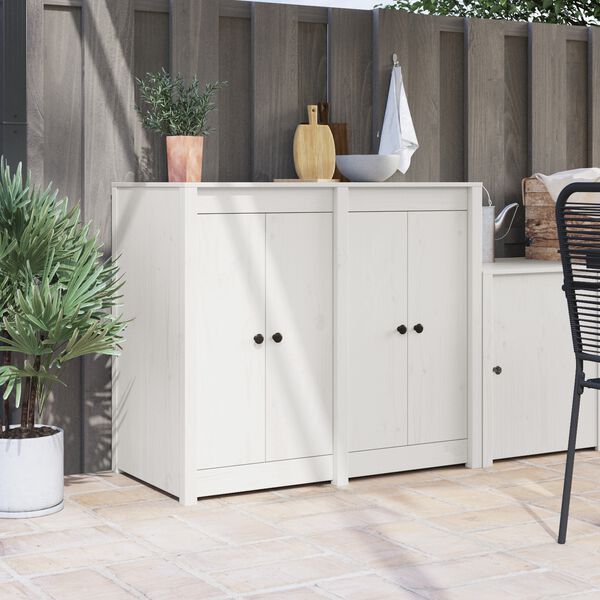 vidaXL Virtuvės durys MEPPEL 2 pcs Balta 50 x 9 x 82 cm