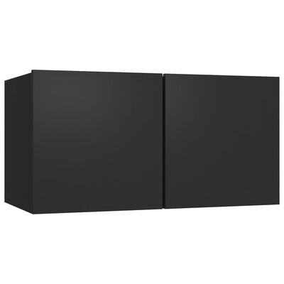 vidaXL Pakabinamos televizoriaus spintelės, 3vnt., juodos, 60x30x30cm