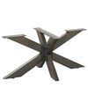 vidaXL Kavos staliuko koja, voro formos, juoda, 98x58x(42-43) cm, plienas