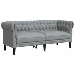 vidaXL Sofa &Scaron;viesiai pilka 182,5 x 74,5 x 74,5 cm Poliesteris