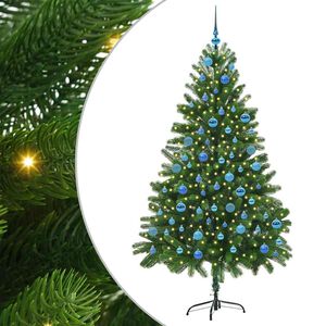 vidaXL Kalėdų eglutė su 300 LED s stovu Žalia 180 cm PE