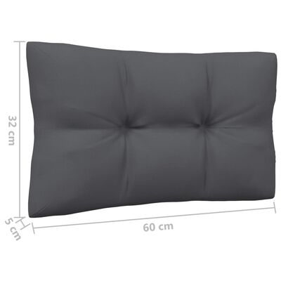 vidaXL Vidurinė sodo sofos dalis su pagalvėlėmis, juoda, pušis