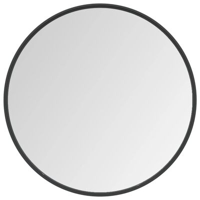 vidaXL Sieninis veidrodis, juodos spalvos, 60cm