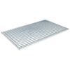 vidaXL Grotelės Sidabrinė 80 x 50 x 2 cm Kar&scaron;tojo cinkavimo plienas