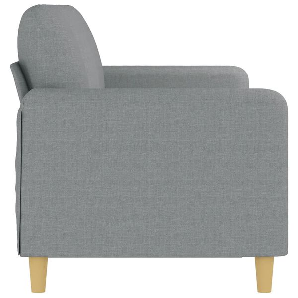 vidaXL Trivietė sofa, &scaron;viesiai pilkos spalvos, 180cm, audinys