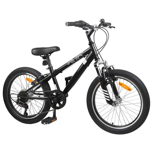 vidaXL Kids Mountain Bike 20 Colių 6-Speed 5-8 metų amžiaus Juoda