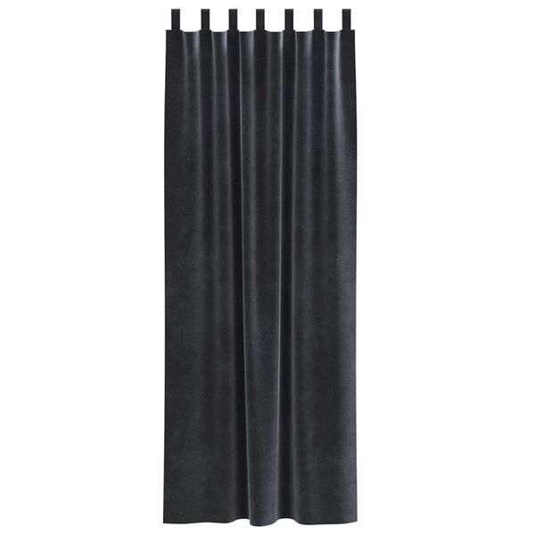 vidaXL Užtemdymo užuolaidos 2 pcs Tamsiai pilka 140 x 225 cm Aksomas