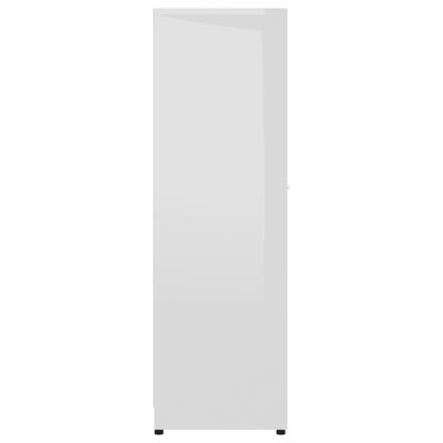 vidaXL Vonios kambario spintelė, balta, 30x30x95cm, MDP, blizgi