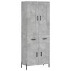vidaXL Komoda, betono pilkos spalvos, 69,5x34x180cm, apdirbta mediena