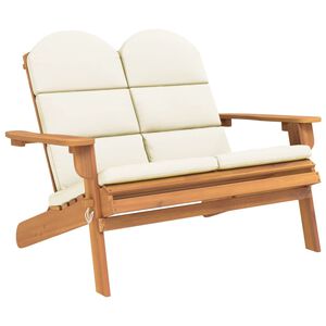 vidaXL Sodo adirondack suoliukas su pagalvėlėmis, 126cm, akacija