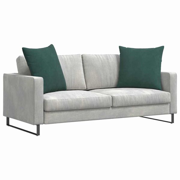 vidaXL Sofa Pagalvės 2 pcs Tamsiai žalia 60 x 60 cm Kordūrinis audinys