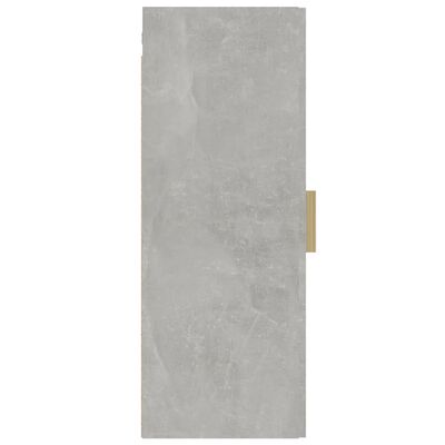 vidaXL Pakabinama sieninė spintelė, betono pilka, 34,5x34x90cm