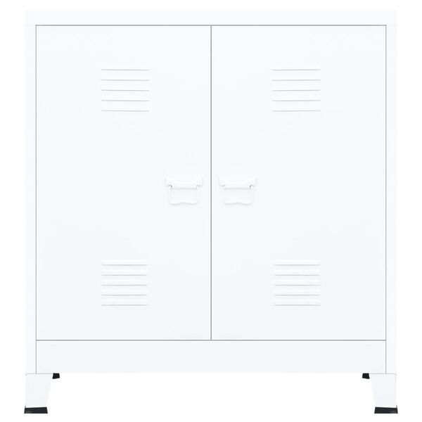 vidaXL Sandėliavimo spintelė, balta, 90x40x100cm, plienas, pramoninė