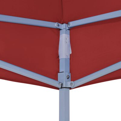 vidaXL Proginės palapinės stogas, tamsiai raudonas, 4x3m, 270 g/m²