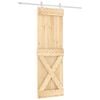 vidaXL Slankios durys Natūrali ir Balta 70 x 210 cm