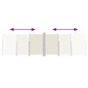 vidaXL Ištraukiama šoninė užuolaida Kreminė 600 x 200 cm metalas