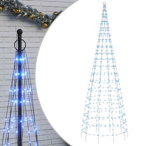 vidaXL LED Kalėdų eglutė 550 LED Mėlyna 300 cm
