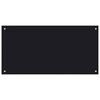 vidaXL Virtuvės užpakalinė plokštė 2 pcs Juoda 100 x 50 cm