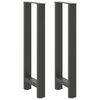 vidaXL Baro stalo kojos, antracito spalvos, 2 vnt., 40x(100-101) cm, plienas