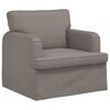 vidaXL Sofa 140cm 2 pcs Taupe Metalas