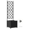vidaXL Sodo vazonas Juoda 40 x 40 x 142 cm PP