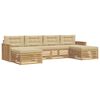 vidaXL Lauko sofos komplektas 6 vnt. Balta ir kreminė