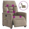 vidaXL Elektrinis masažinis krėslas, taupe, mikropluo&scaron;to audinys