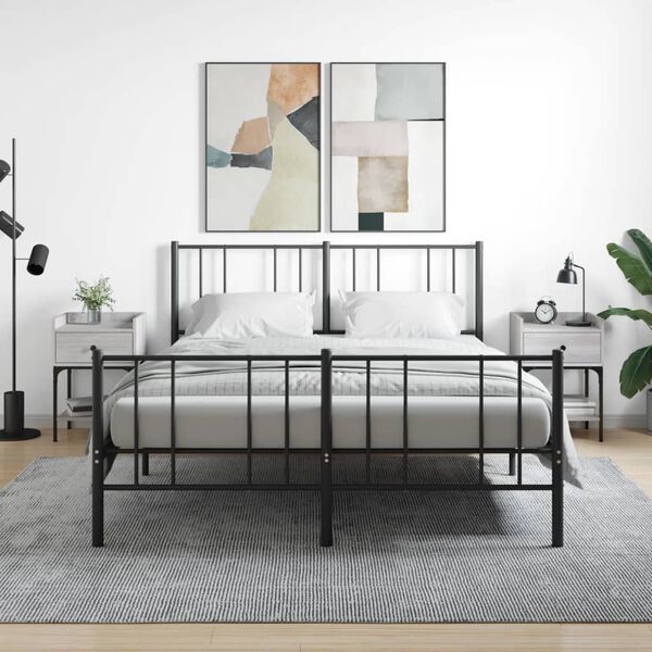 vidaXL Naktiniai staliukai, 2vnt., pilki ąžuolo, 40,5x31x60cm, mediena