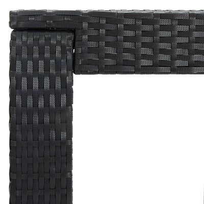 vidaXL Baro komplektas su pagalvėlėmis, 5 dalių, juodas, poliratanas