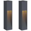 vidaXL Saulės LED takų &scaron;viestuvas 2 vnt. &Scaron;ilta balta 18 x 18 x 80 cm