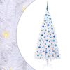vidaXL Dirbtinė Kalėdų eglutė su 300 LED Balta 180 cm PVC ir Plienas