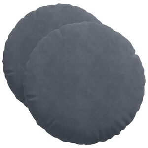 vidaXL Sėdynių pagalvėlės 2 vnt. Aksomas Tamsiai pilka &Oslash;50 x 19 cm