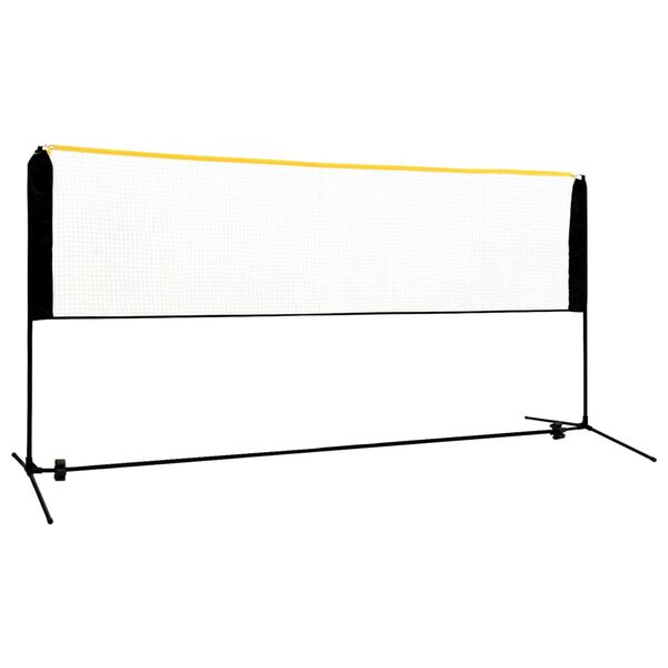 vidaXL Reguliuojamas badmintono tinklas, 300x103x94–158cm, metalas