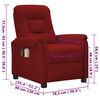 vidaXL Elektrinis masažinis krėslas, raudonojo vyno, dirbtinė oda