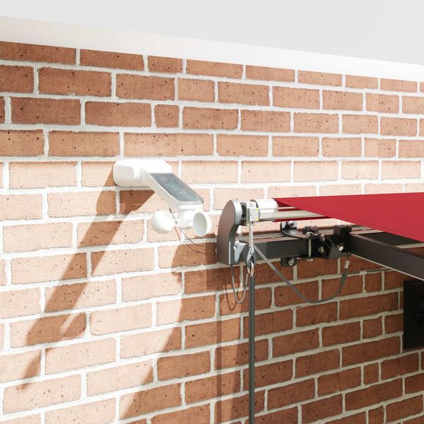 vidaXL Skėtis Audinys su Raudona 450 &times; 300 cm Poliesteris