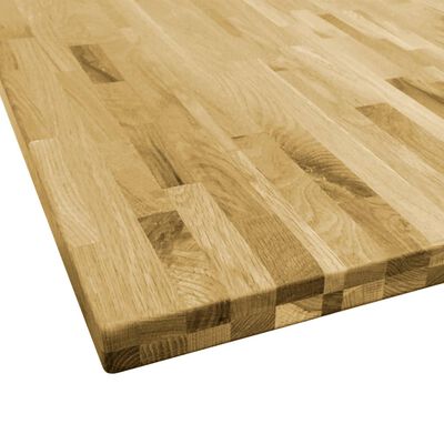 vidaXL Stalviršis, masyvi ąžuolo mediena, kvadratinis, 44mm, 70x70cm