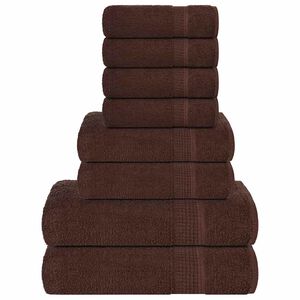 vidaXL 8 dalių rank&scaron;luosčių komplektas FROGN rudas, 360 g/m&sup2;