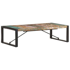 vidaXL Kavos staliukas, 140x70x40cm, perdirbtos medienos masyvas