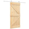 vidaXL Slankios durys 90 x 210 cm Pu&scaron;ies medienos masyvas