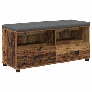 vidaXL Koridoriaus suolas su pagalve Senas medis 100 x 38 x 46 cm