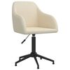 vidaXL Pasukamos valgomojo kėdės, 2vnt., kreminės spalvos, aksomas