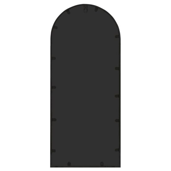 vidaXL Sodo veidrodis, juodos spalvos, 100x45cm, geležis