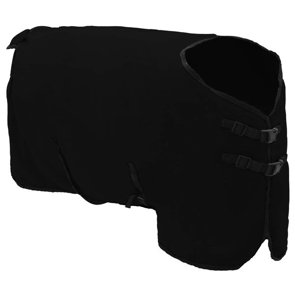 vidaXL Arklių antklodė Juoda Poliesteris