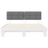 vidaXL Lovo rėmas su apmu&scaron;tu galvūgaliu &Scaron;viesiai pilka 200 x 200 cm